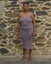 BASERANGE KNITTED FLUTE DRESS