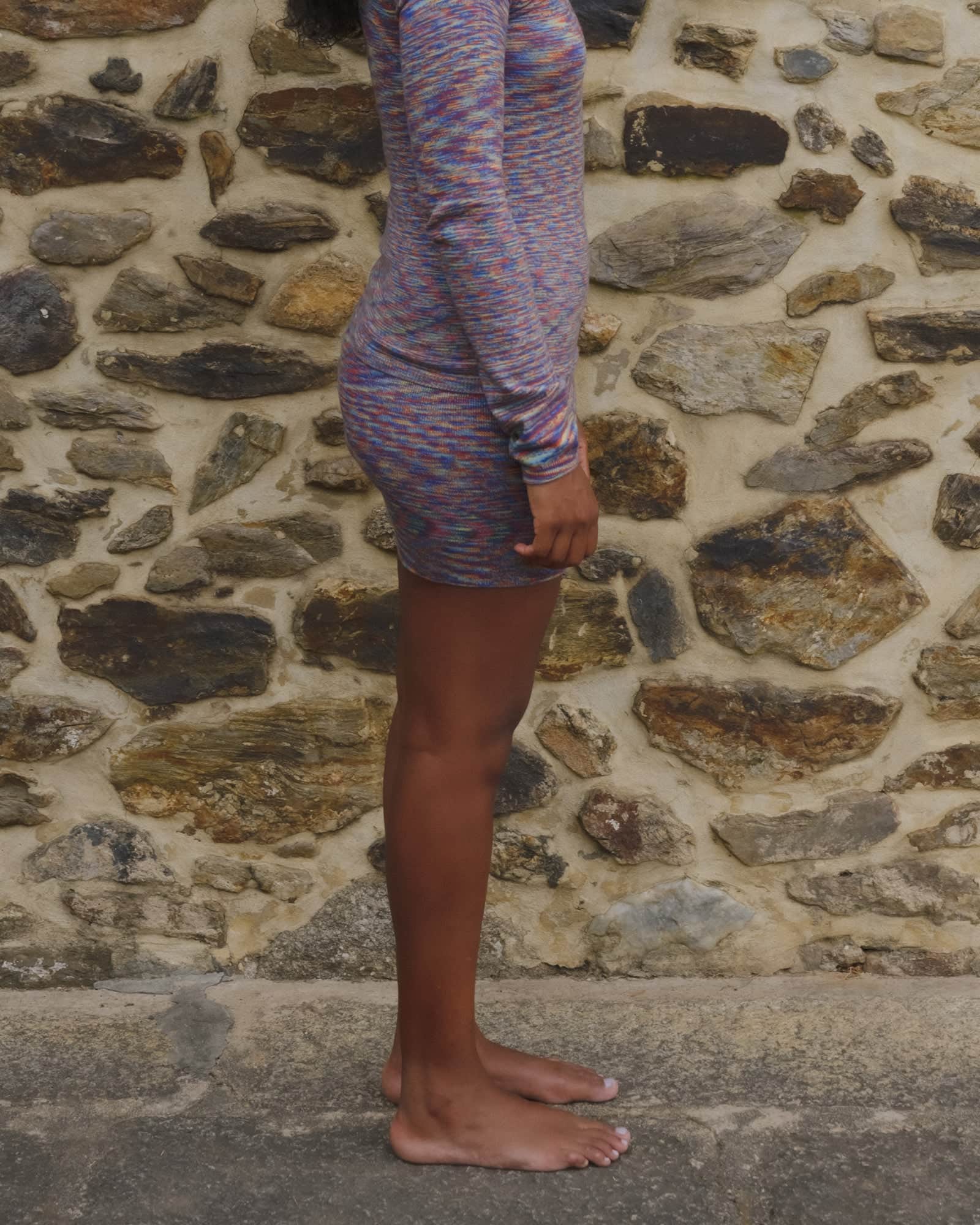 BASERANGE KNITTED FLUTE SKIRT