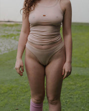 BASERANGE KNITTED HEART BELL PANTS