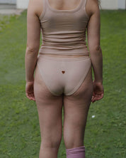 BASERANGE KNITTED HEART BELL PANTS