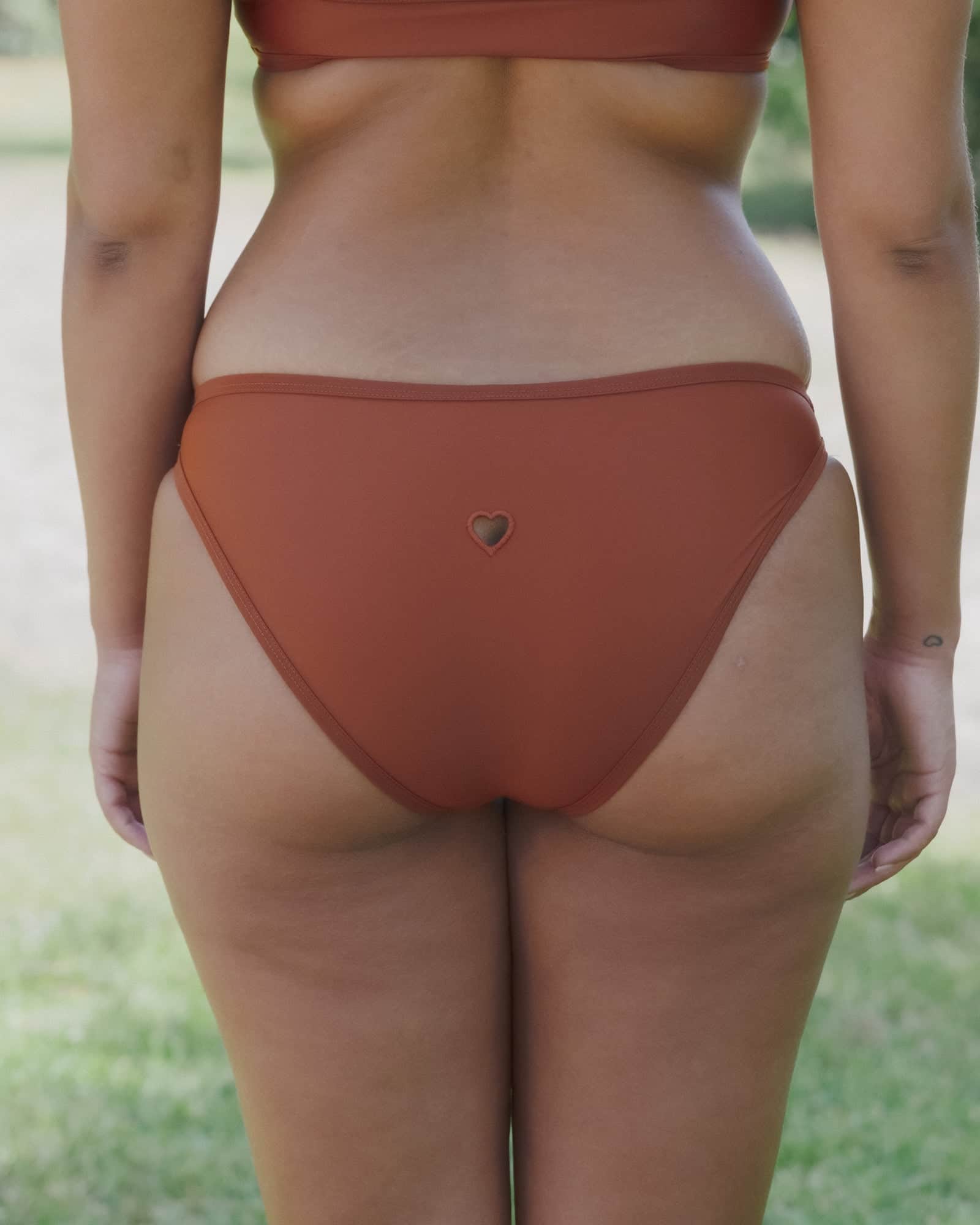 BASERANGE KNITTED HEART SWIM PANTS