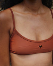 BASERANGE KNITTED HEART SWIM TOP