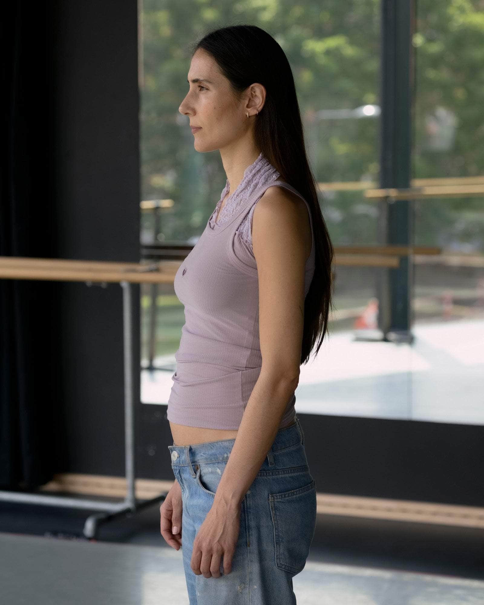 BASERANGE KNITTED HEART TANK