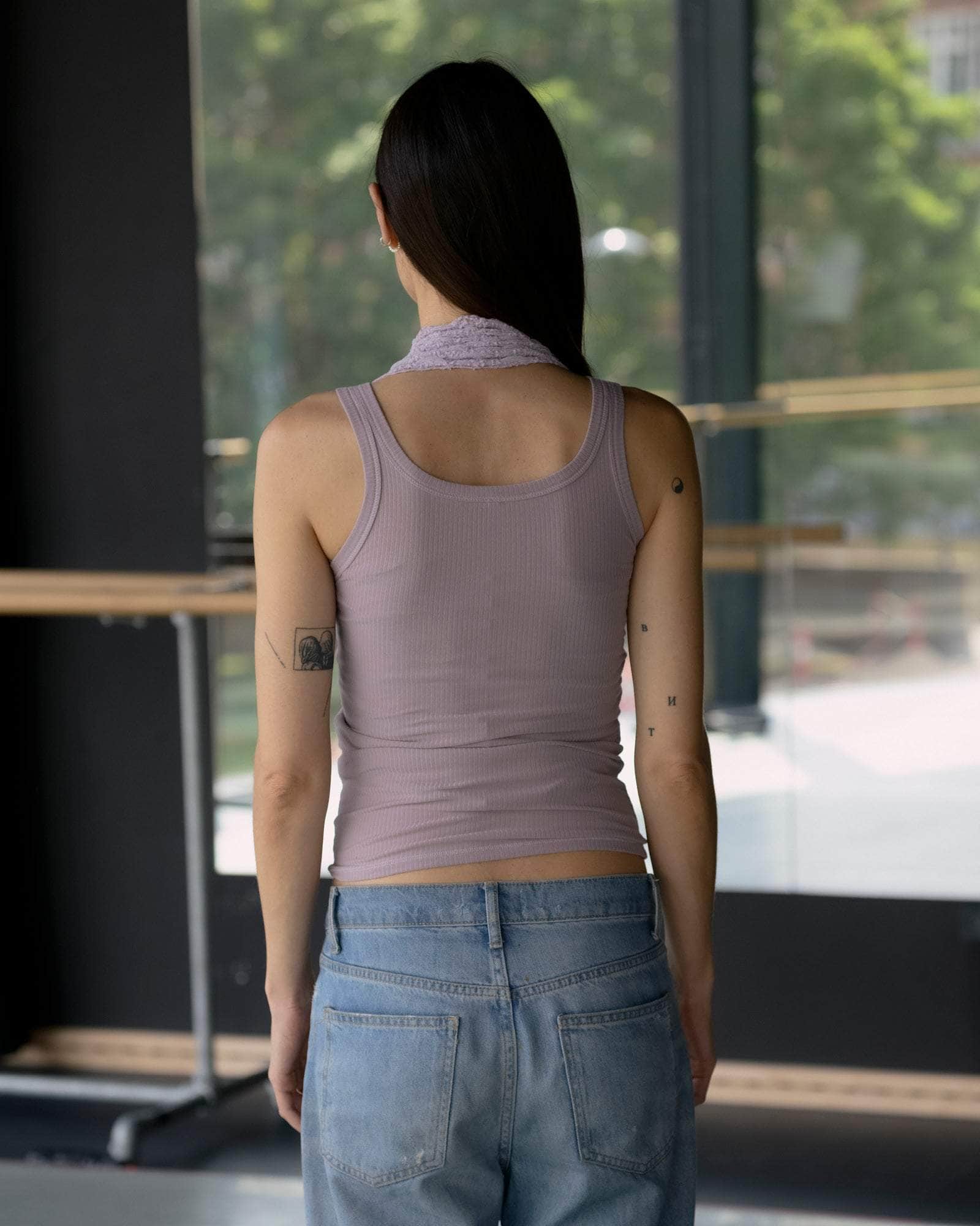 BASERANGE KNITTED HEART TANK