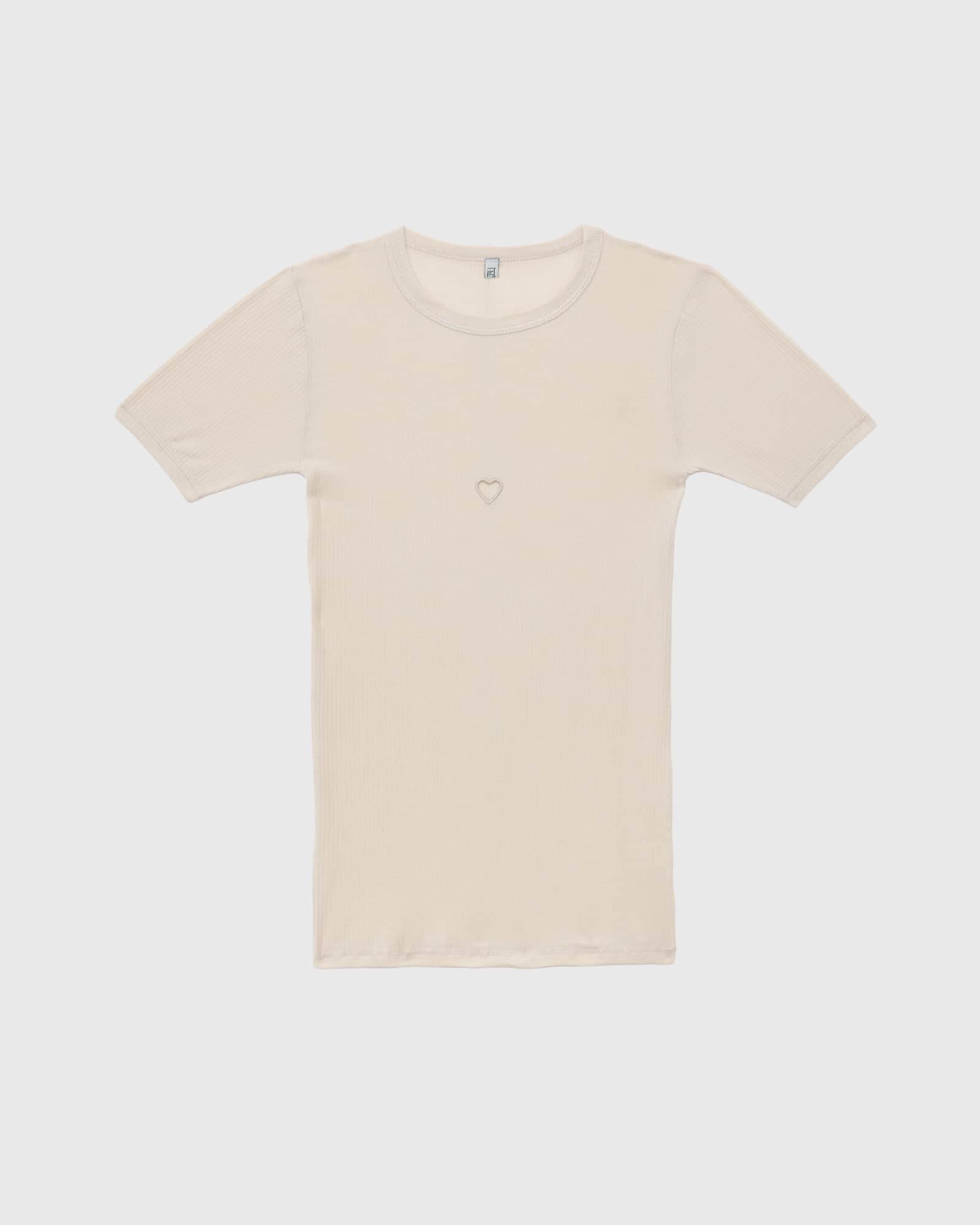 BASERANGE KNITTED HEART TEE SHIRT