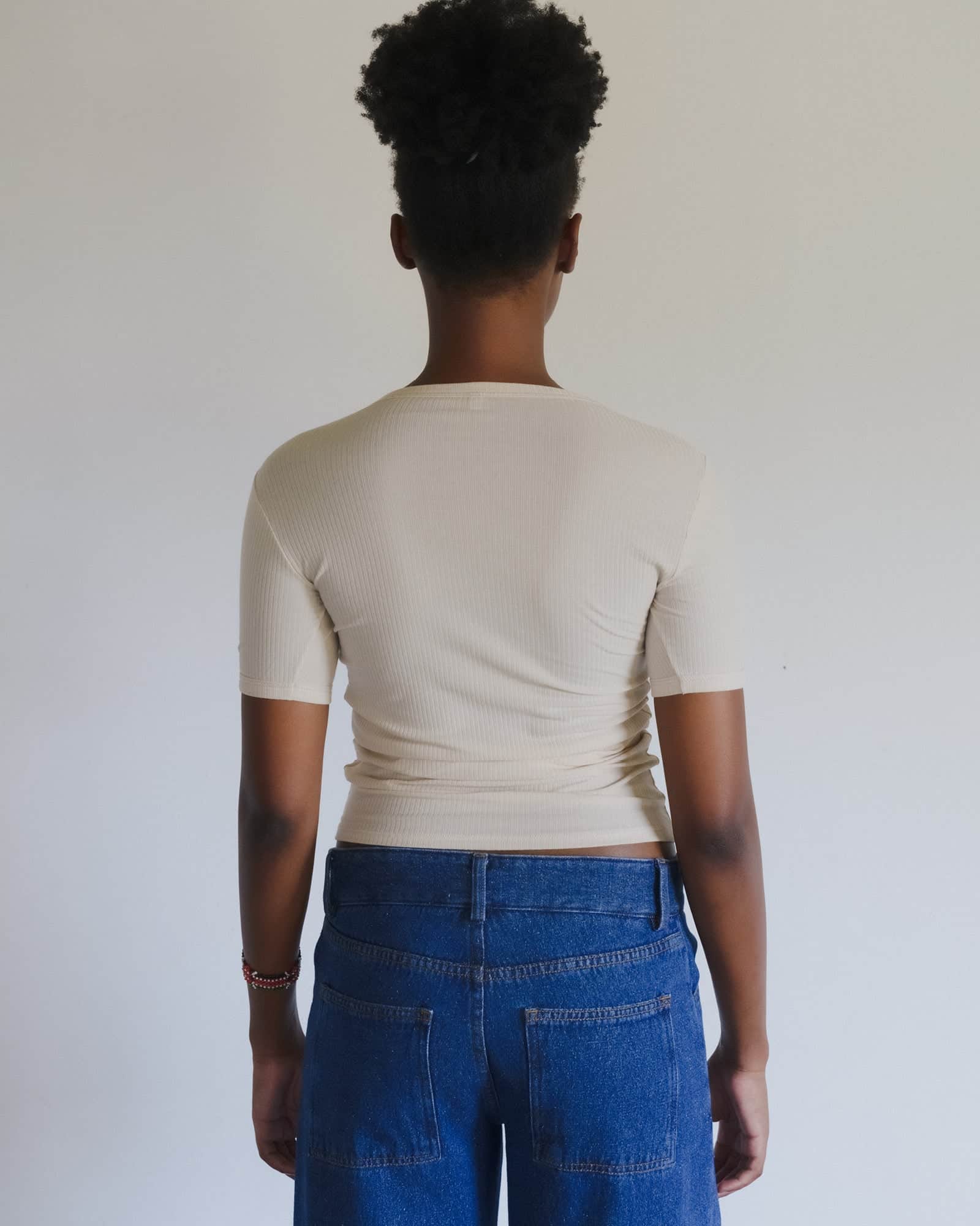 BASERANGE KNITTED HEART TEE SHIRT