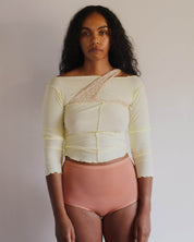 BASERANGE KNITTED HUSK LONG SLEEVE TEE