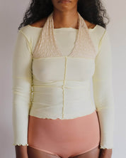 BASERANGE KNITTED HUSK LONG SLEEVE TEE