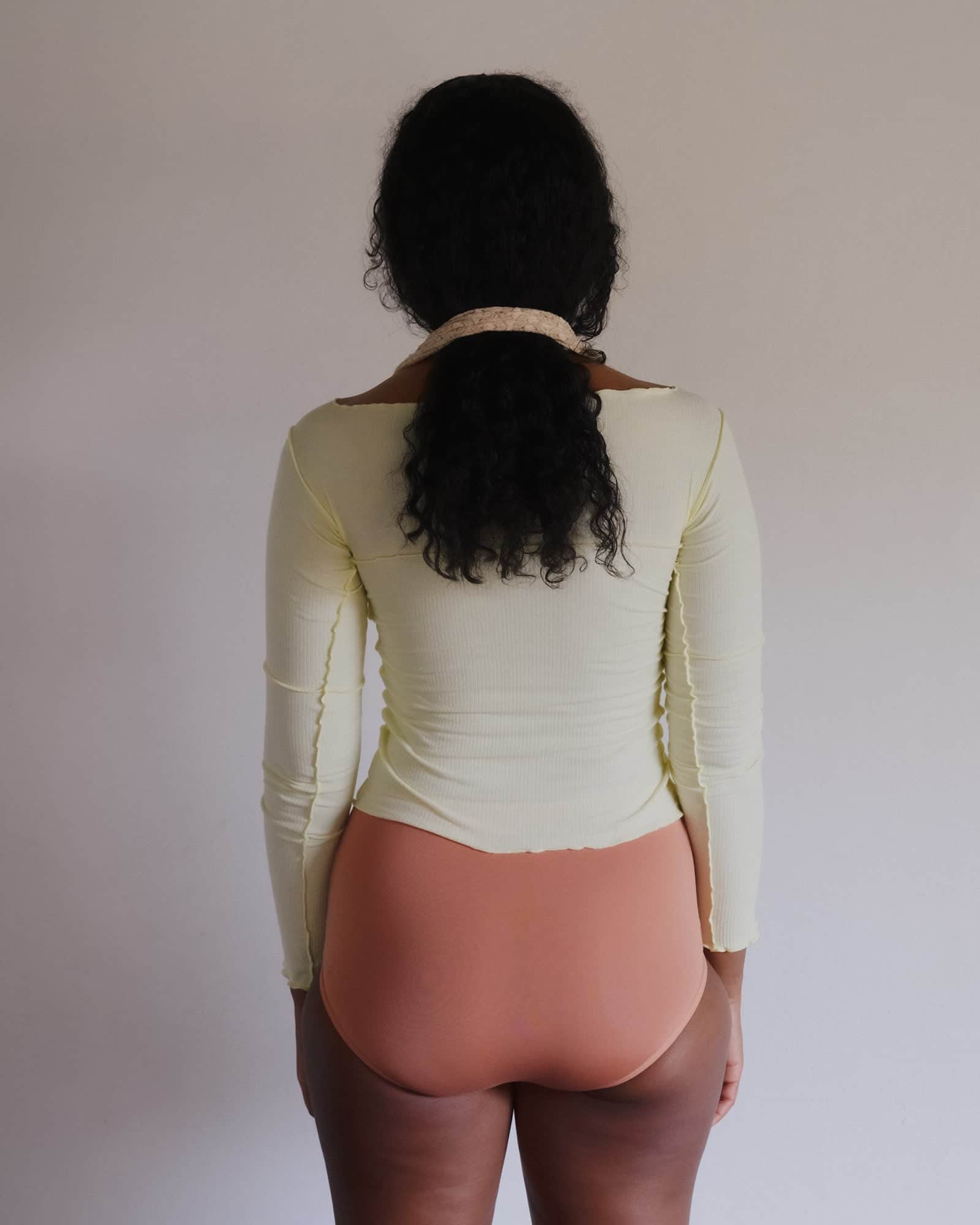 BASERANGE KNITTED HUSK LONG SLEEVE TEE