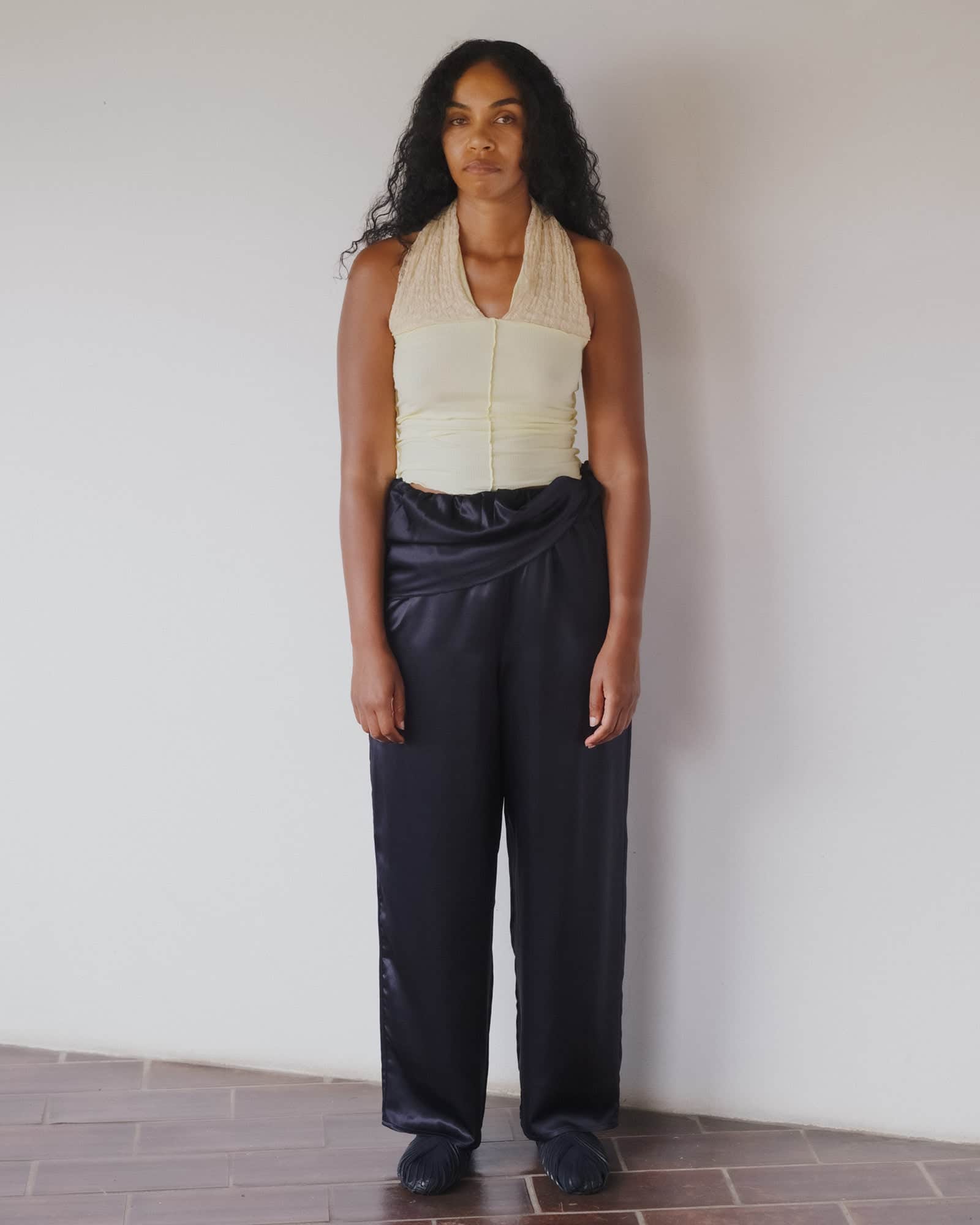 BASERANGE KNITTED HUSK TOP