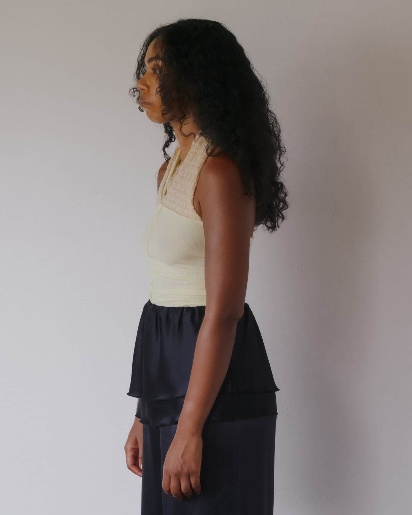 BASERANGE KNITTED HUSK TOP