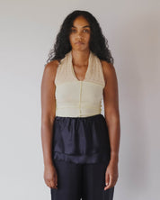 BASERANGE KNITTED HUSK TOP