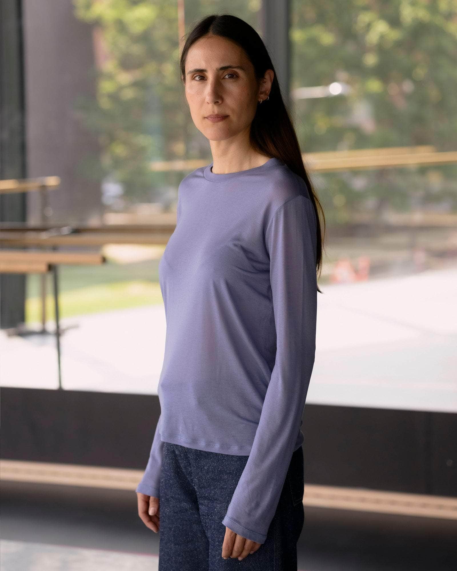 BASERANGE KNITTED LONG SLEEVE TEE