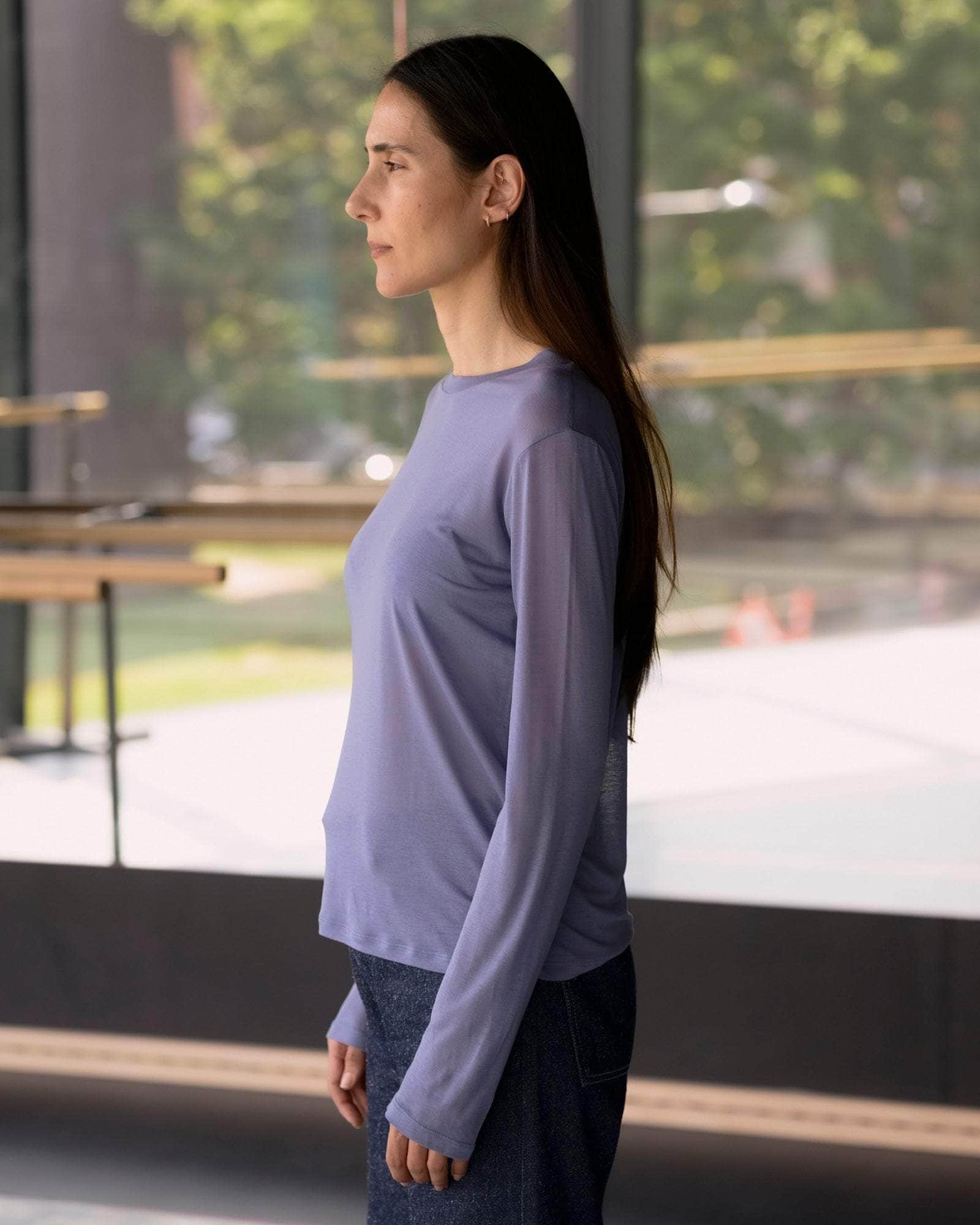 BASERANGE KNITTED LONG SLEEVE TEE