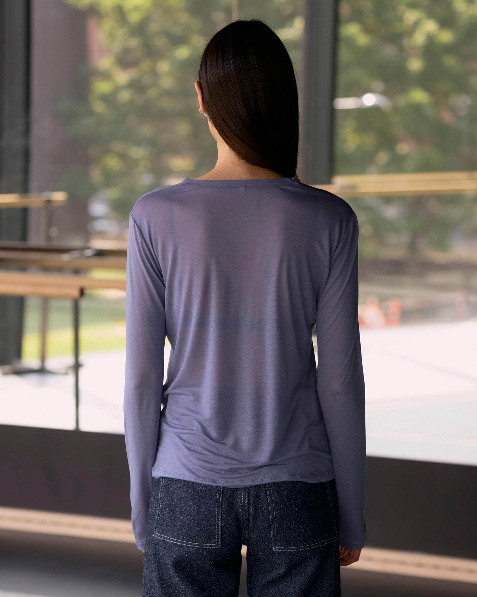 BASERANGE KNITTED LONG SLEEVE TEE