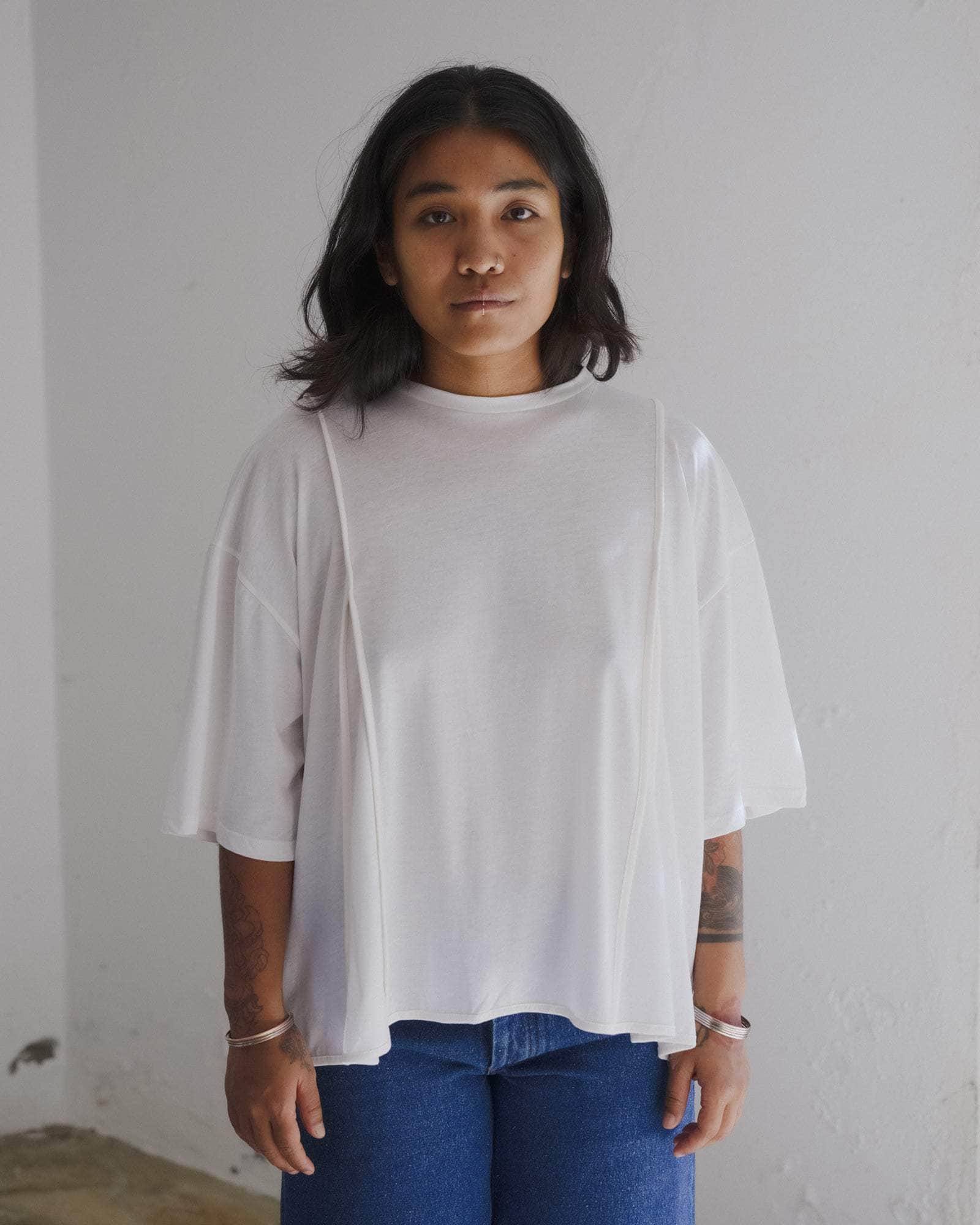 BASERANGE KNITTED MUL TEE SHIRT
