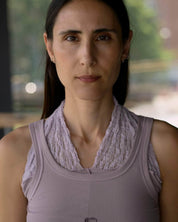 BASERANGE KNITTED NEHRU HALTER TOP