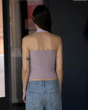 BASERANGE KNITTED NEHRU HALTER TOP