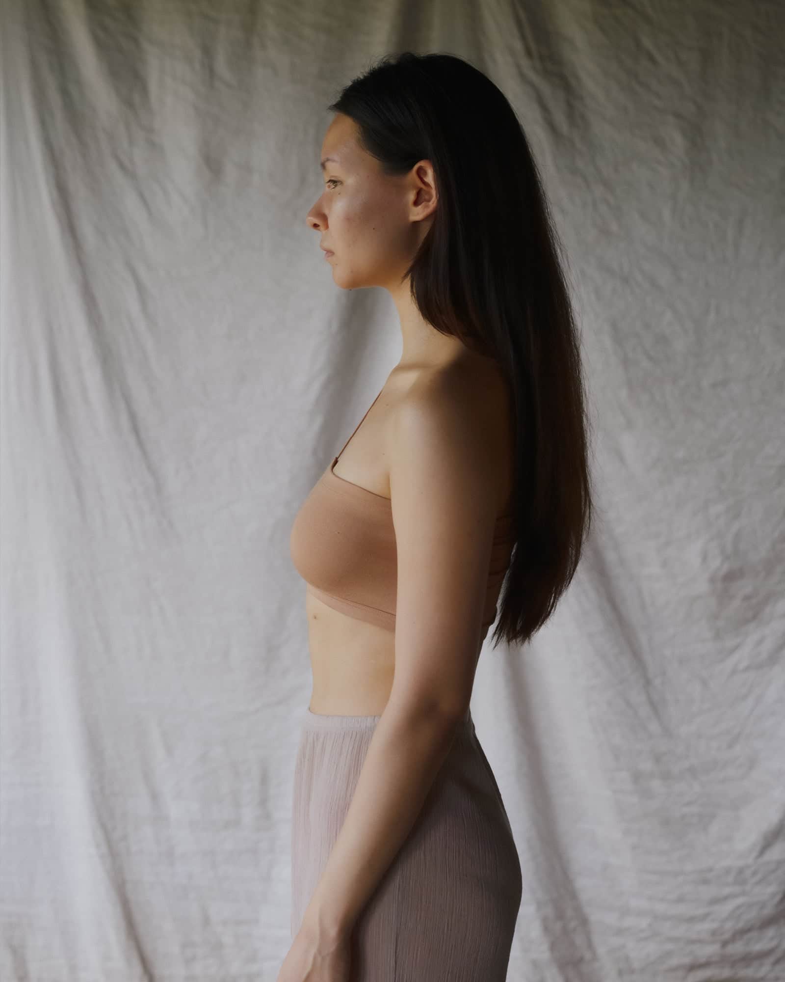 BASERANGE KNITTED NIDA ONE STRAP BRA