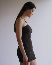 BASERANGE KNITTED NIDA ONE STRAP SLIP DRESS