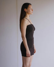 BASERANGE KNITTED NIDA ONE STRAP SLIP DRESS