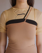 BASERANGE KNITTED NIDA ONE STRAP SLIP DRESS