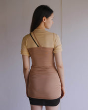 BASERANGE KNITTED NIDA ONE STRAP SLIP DRESS