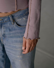 BASERANGE KNITTED OMATO LONG SLEEVE TEE