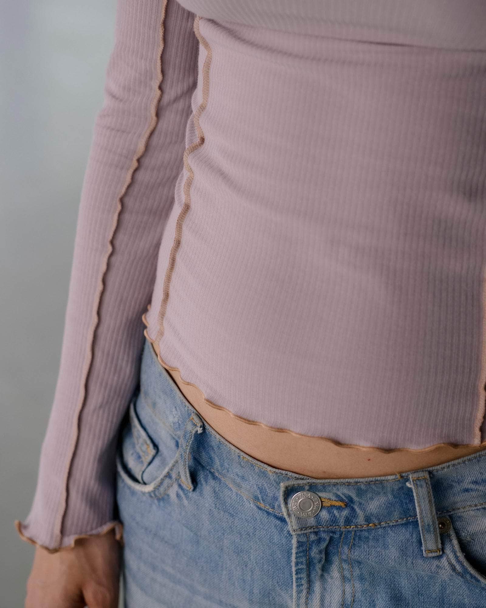 BASERANGE KNITTED OMATO LONG SLEEVE TEE