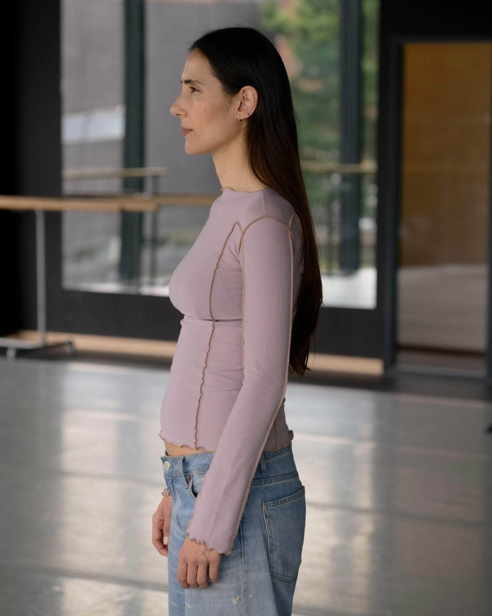 BASERANGE KNITTED OMATO LONG SLEEVE TEE