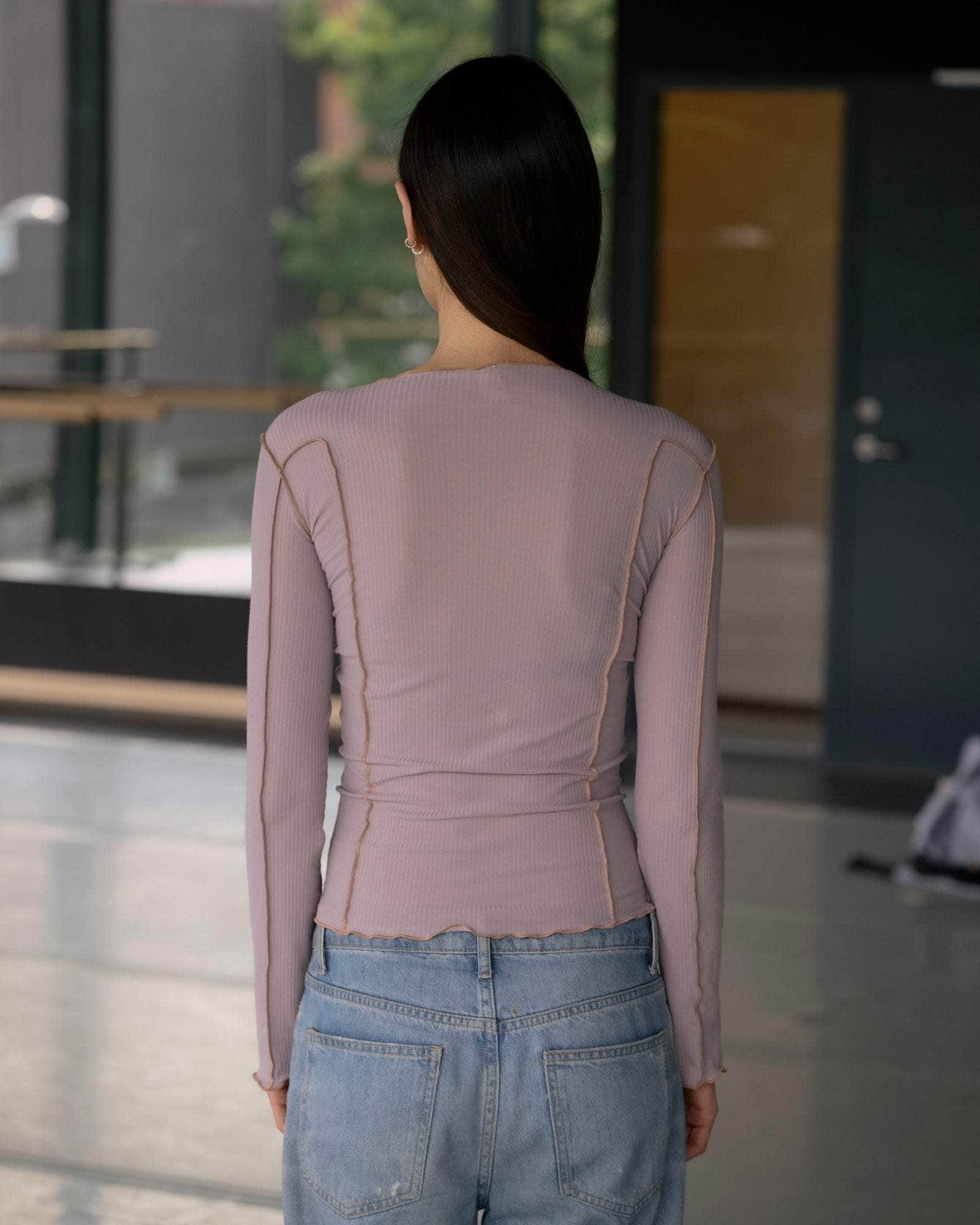 BASERANGE KNITTED OMATO LONG SLEEVE TEE