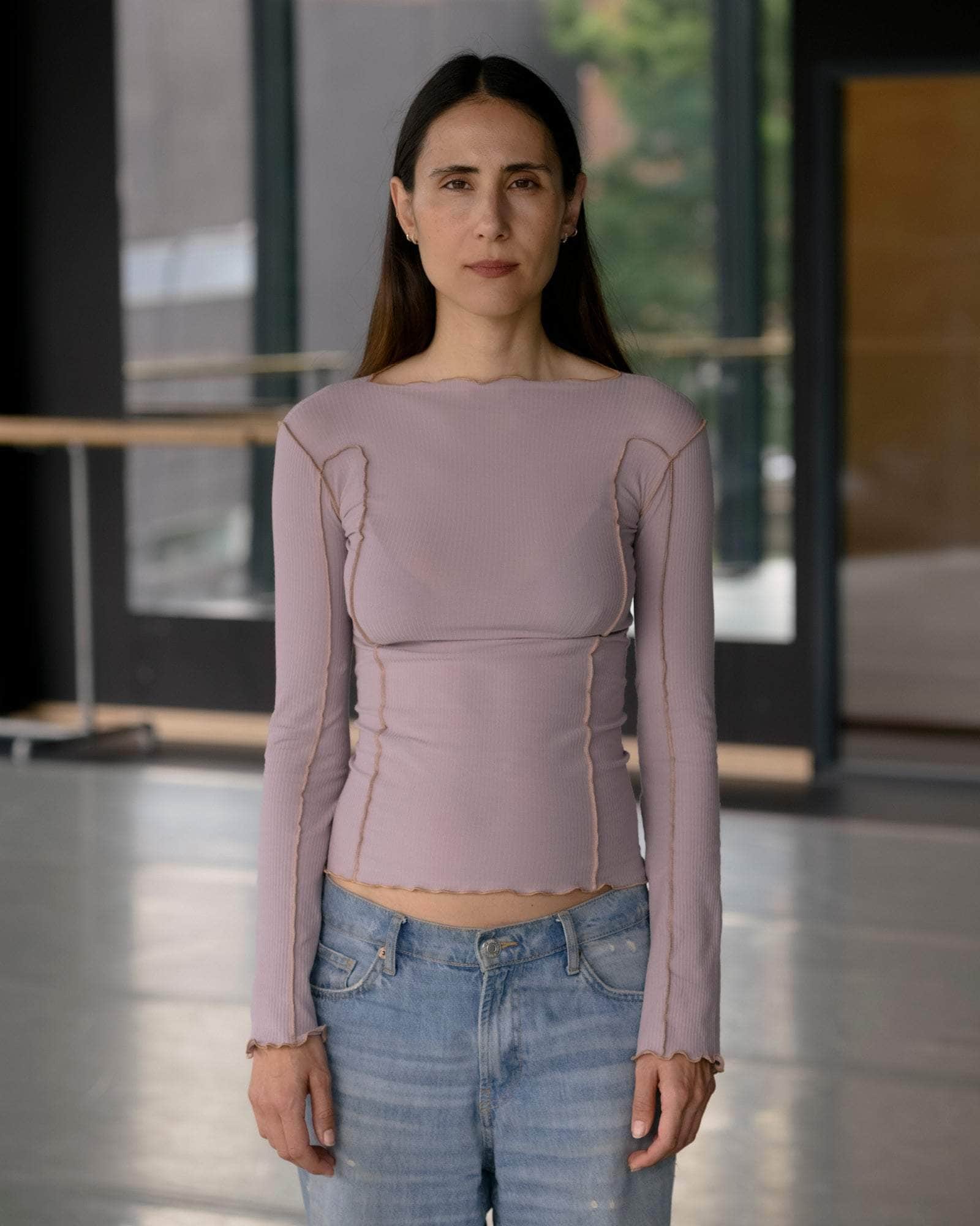 BASERANGE KNITTED OMATO LONG SLEEVE TEE