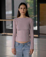 BASERANGE KNITTED OMATO LONG SLEEVE TEE