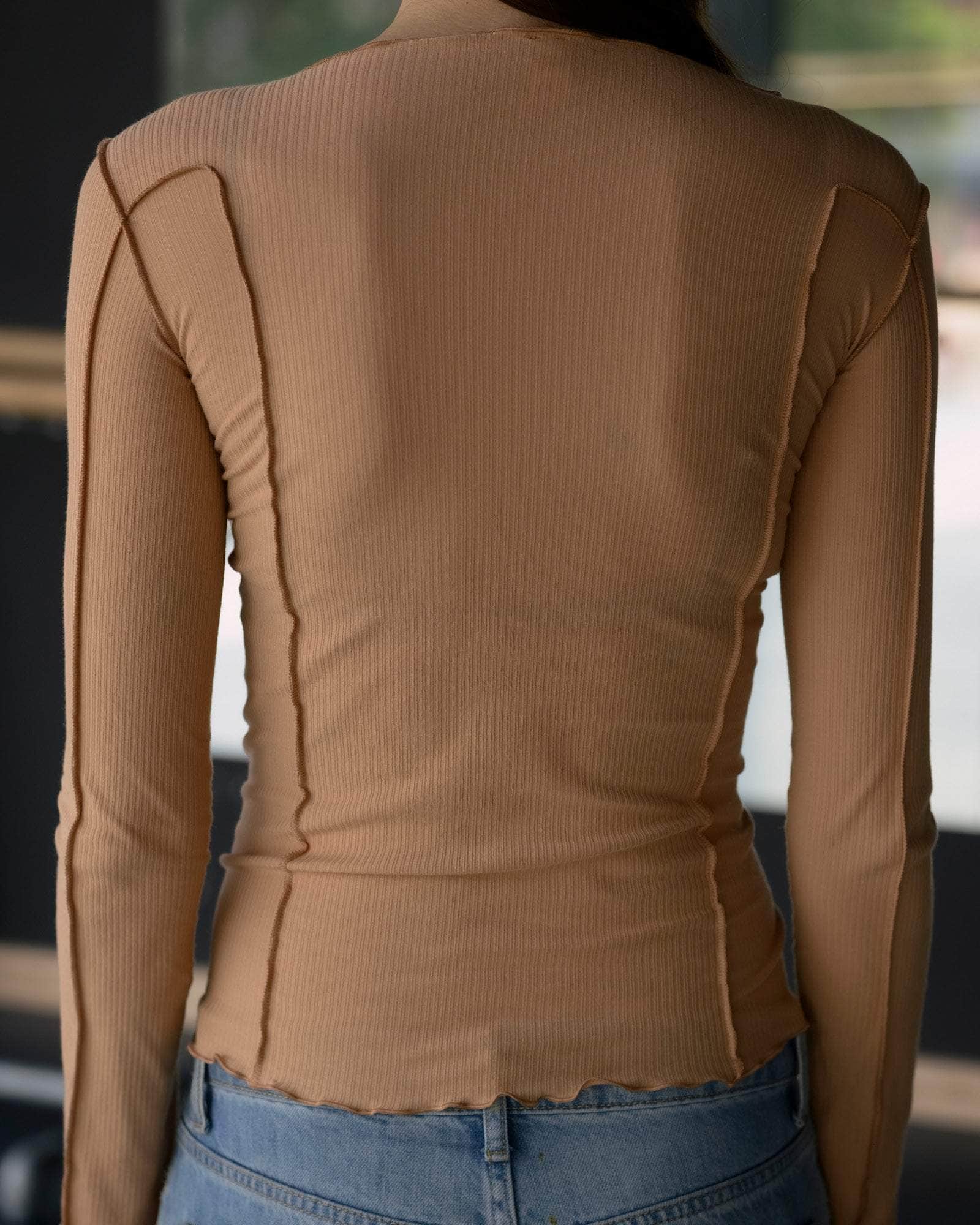 BASERANGE KNITTED OMATO LONG SLEEVE TEE