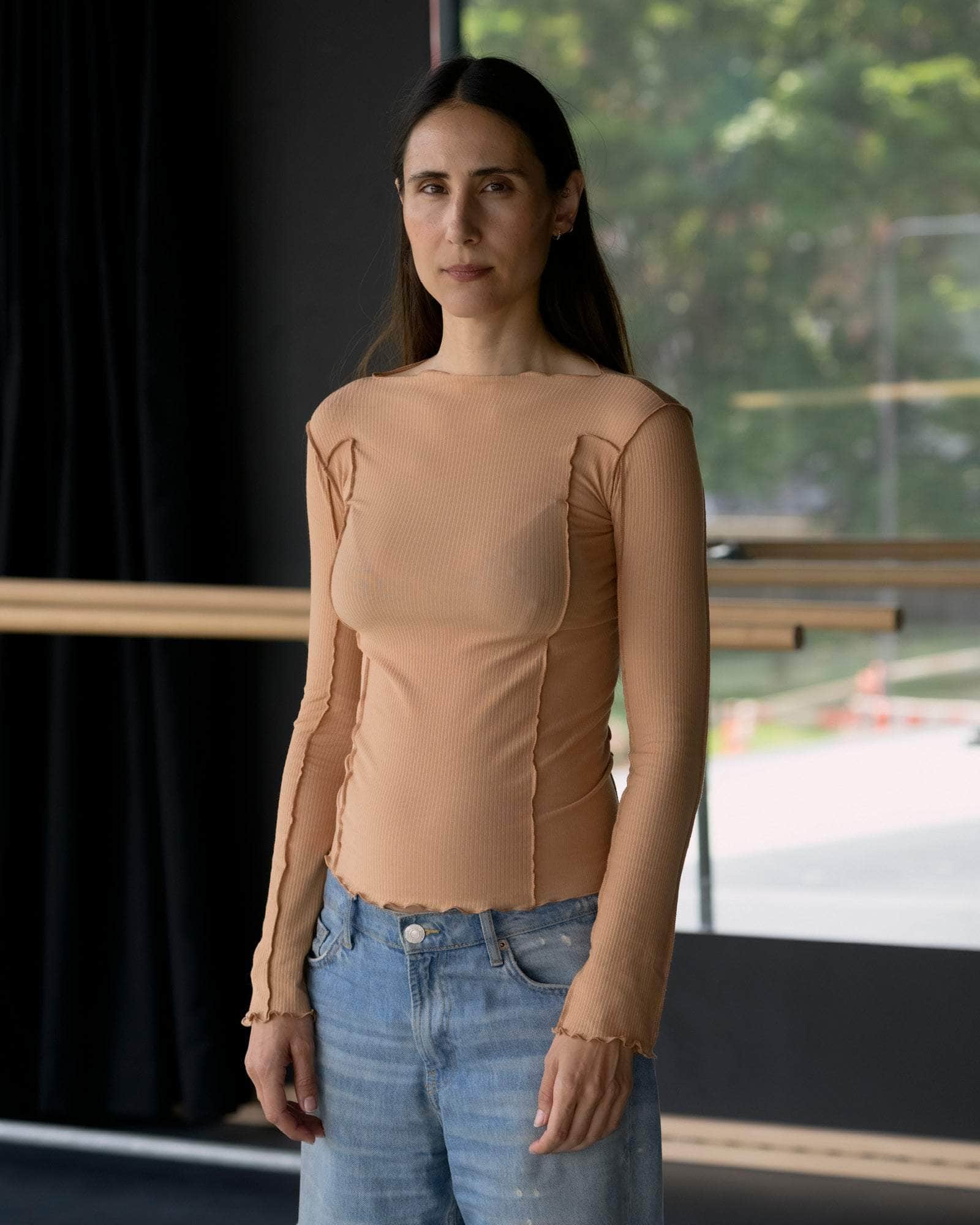 BASERANGE KNITTED OMATO LONG SLEEVE TEE