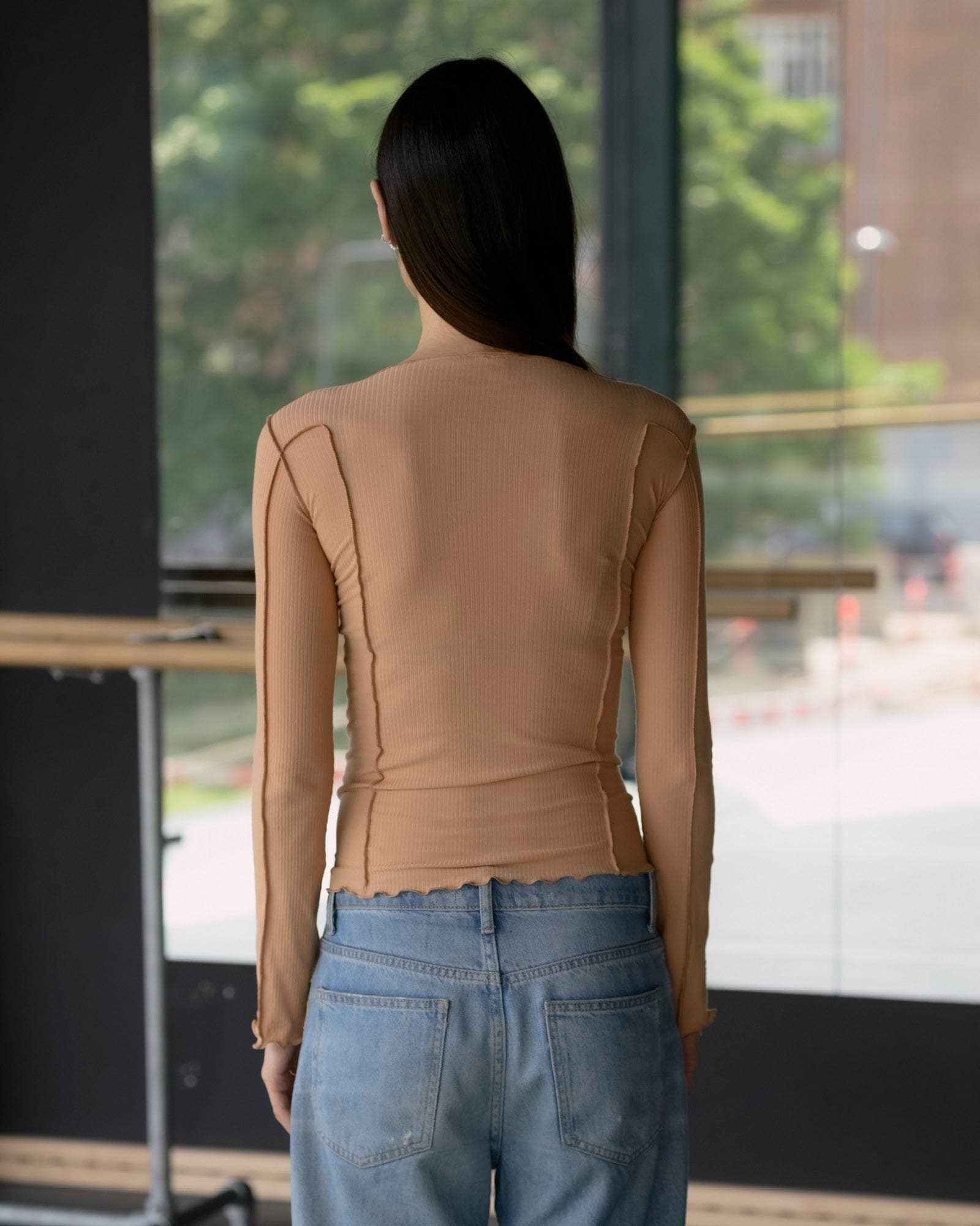 BASERANGE KNITTED OMATO LONG SLEEVE TEE