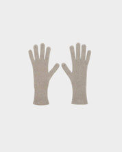 BASERANGE KNITTED OMI SAND / ONE SIZE RIBBED GLOVES