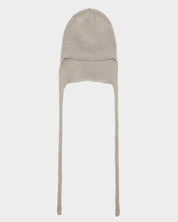 BASERANGE KNITTED OMI SAND / ONE SIZE TIER HOOD