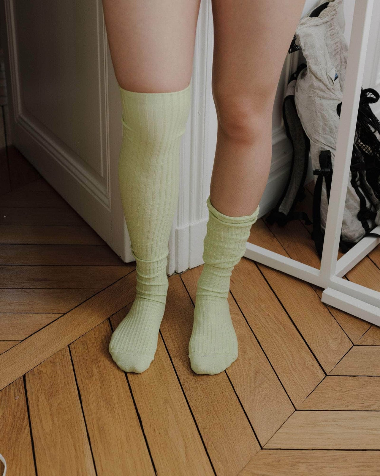 baserange Chaussettes hautes - Coton biologique côtelé