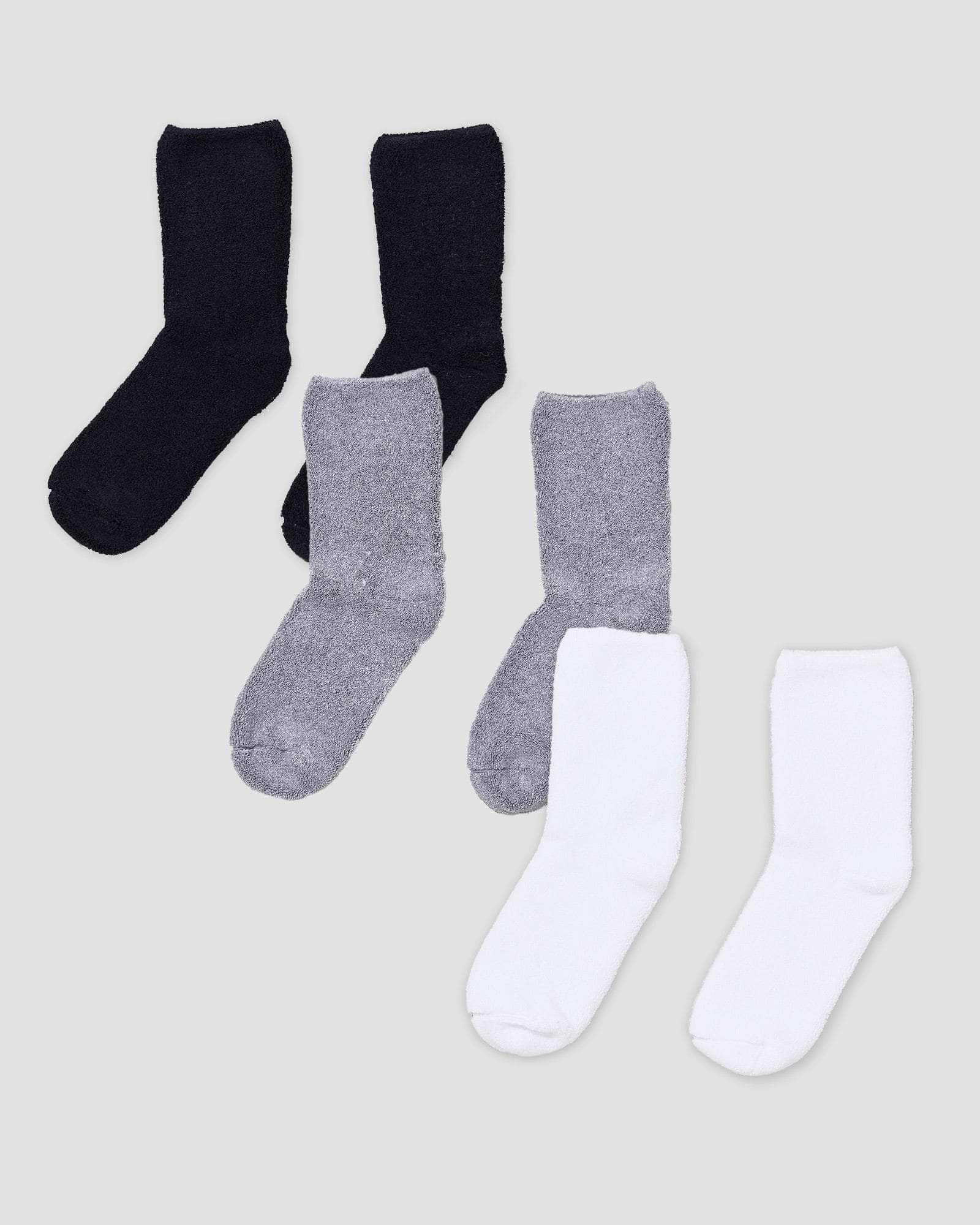 BASERANGE KNITTED PACK 3 BUCKLE OVERANKLE SOCKS