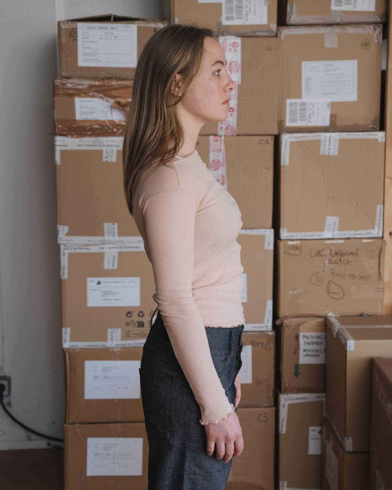 BASERANGE KNITTED PAMA LONG SLEEVE TEE