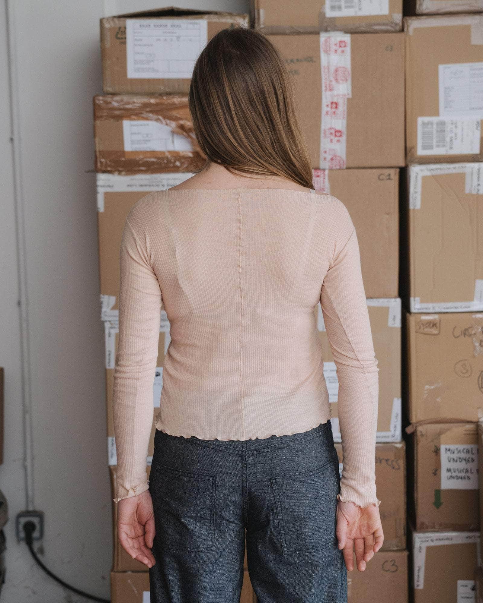 BASERANGE KNITTED PAMA LONG SLEEVE TEE