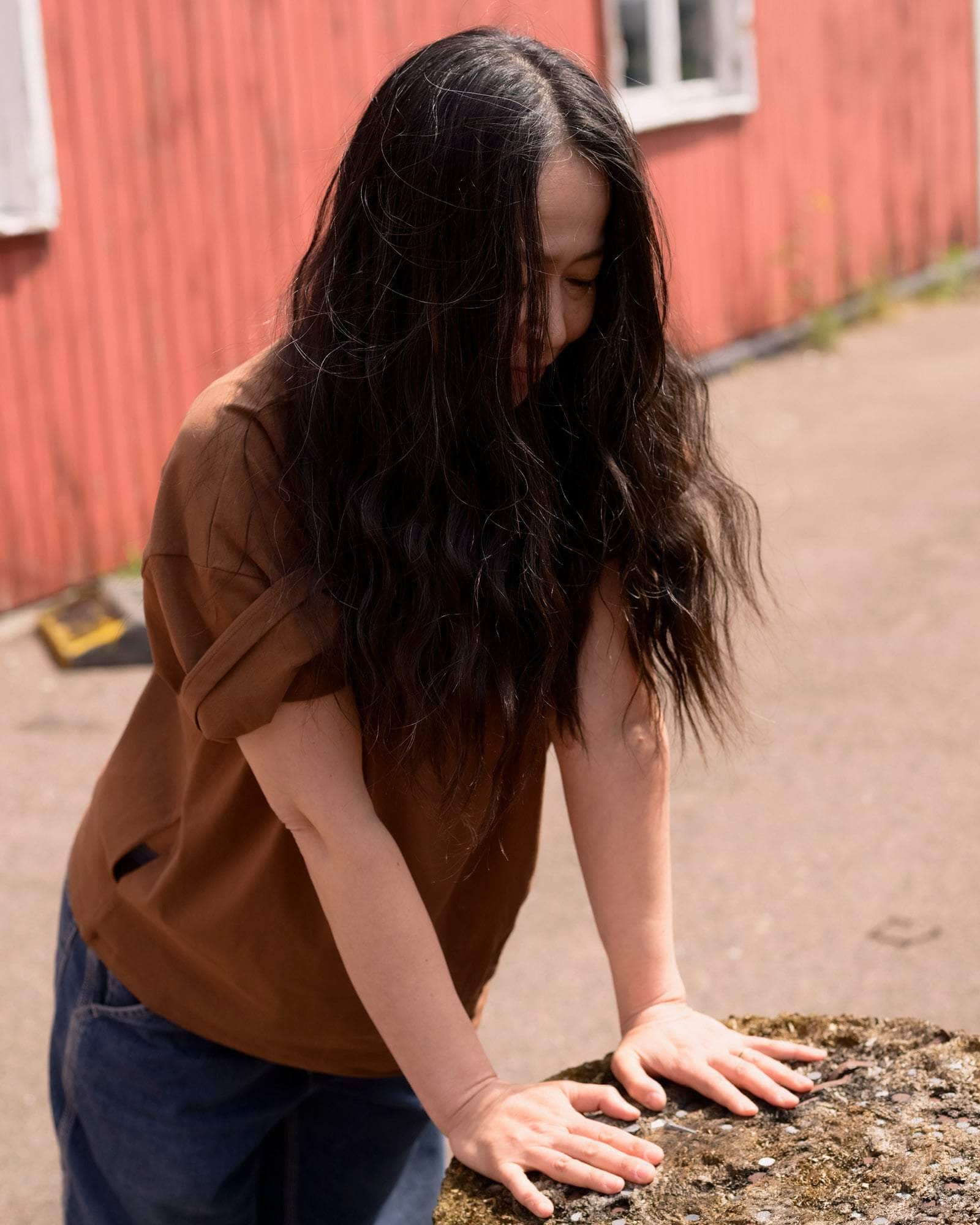 BASERANGE KNITTED PIN TEE SHIRT