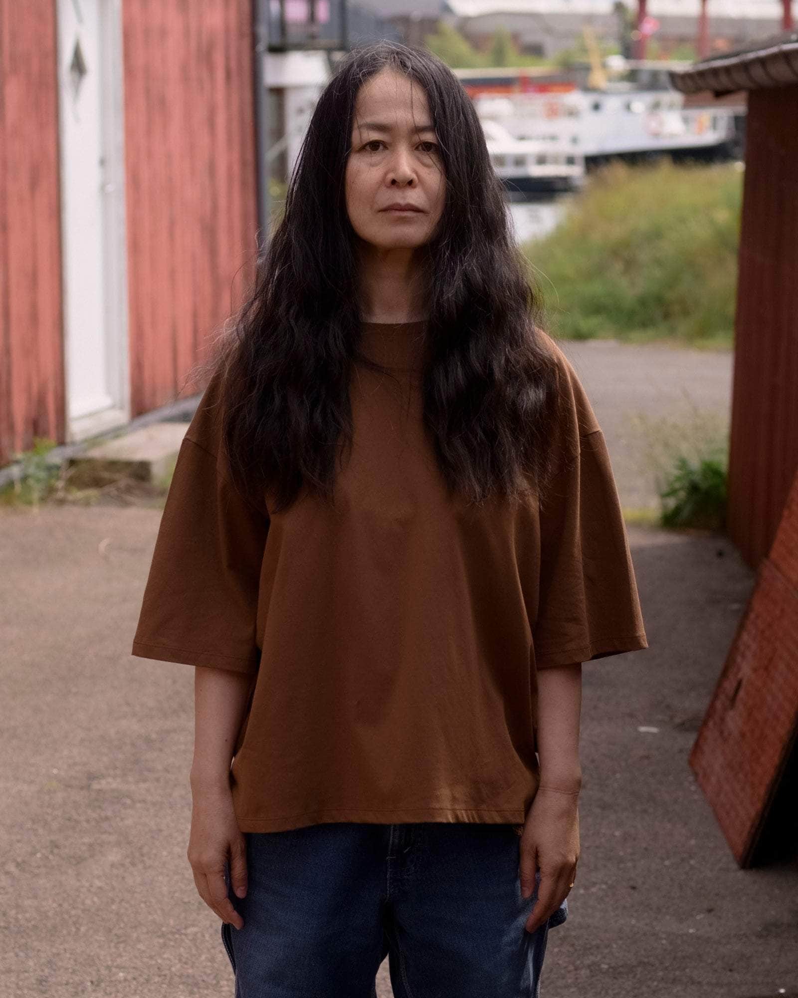 BASERANGE KNITTED PIN TEE SHIRT