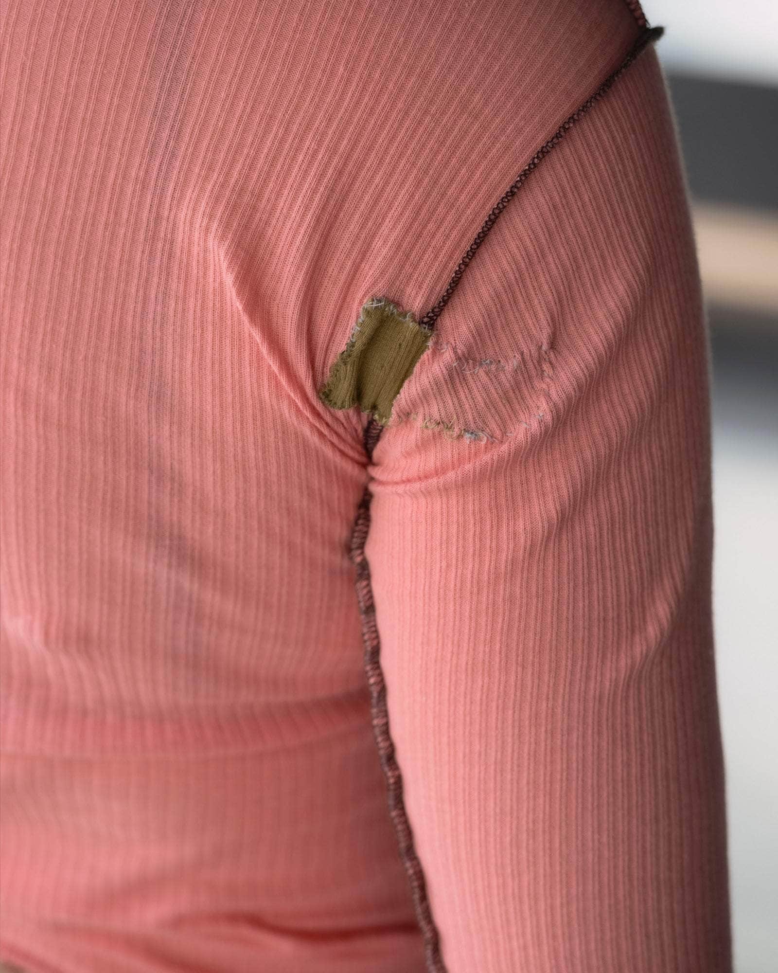 BASERANGE KNITTED PINK / S Repair - Vein Long Sleeve No.128