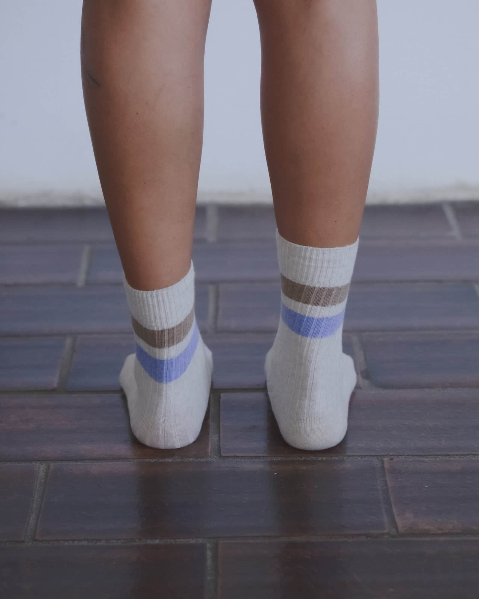 BASERANGE KNITTED RACE OVERANKLE SOCKS