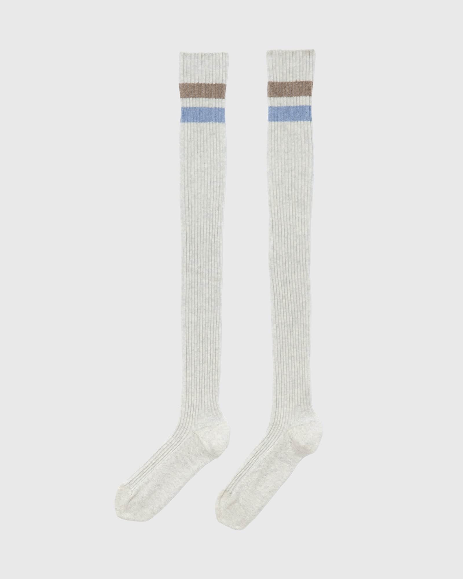 BASERANGE KNITTED RACE OVERKNEE SOCKS