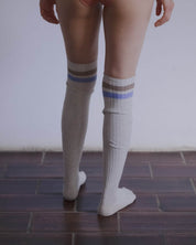 BASERANGE KNITTED RACE OVERKNEE SOCKS