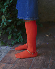 BASERANGE KNITTED RIB KNEE SOCKS