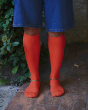 BASERANGE KNITTED RIB KNEE SOCKS